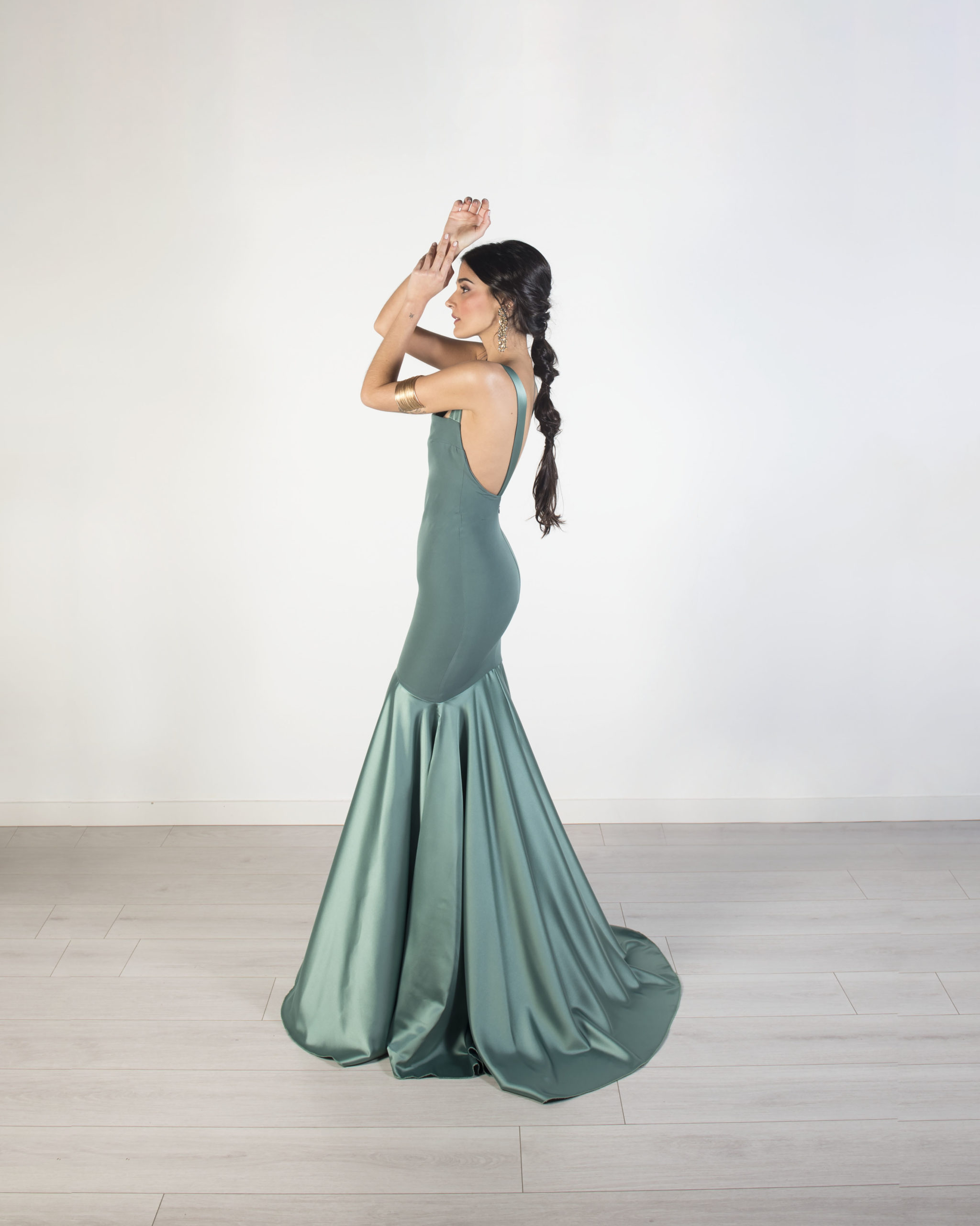 Vestido HARPER VERDE SALVIA Mabel Galindo