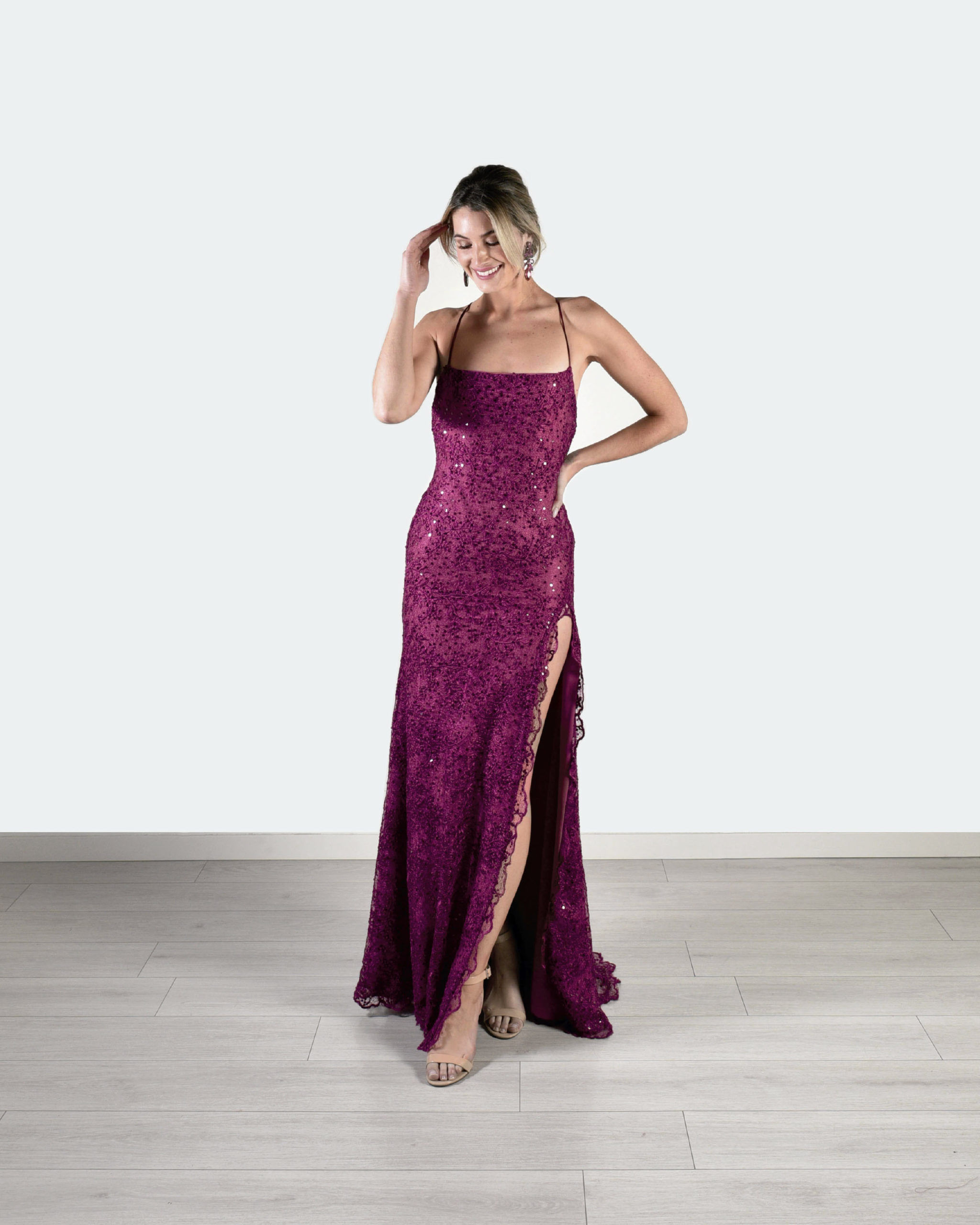 Vestido NAOMI GRANATE Mabel Galindo