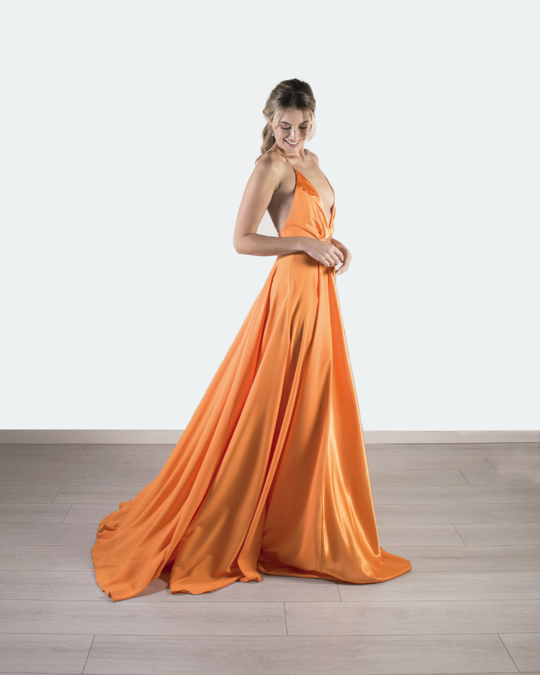 Vestidos de noche naranja cheap