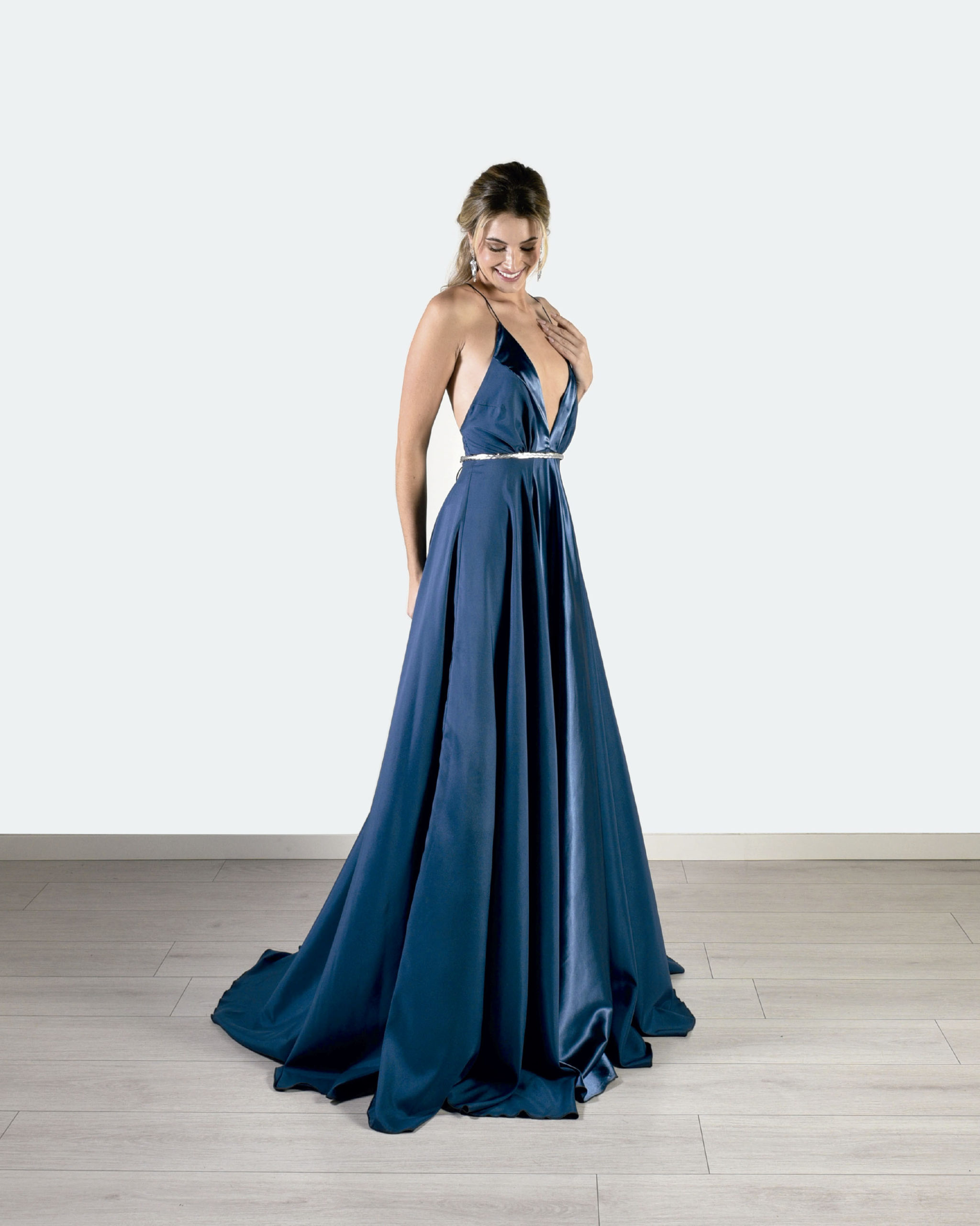 Vestido CHIARA AZUL MARINO –